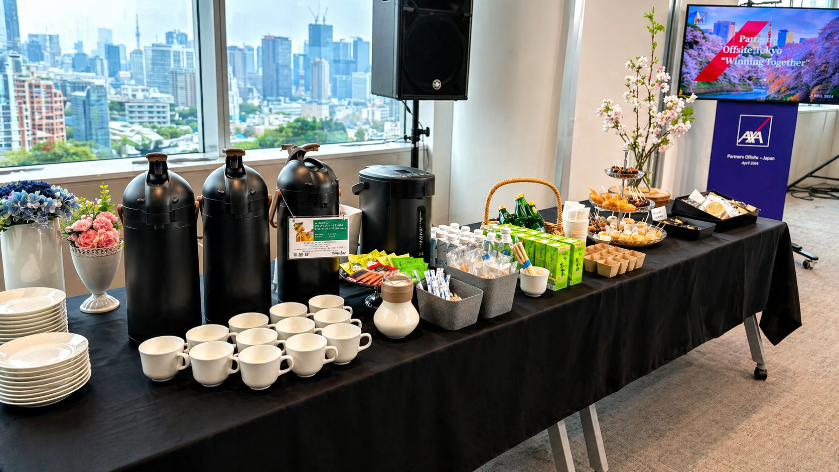 VIP向けコーヒーケータリング事例｜50〜70名規模・国際会議での季節装飾と柔軟対応